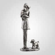 Серебристая Интерьерная Декоративная Фигура BH220798L полистоун