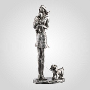 Серебристая Интерьерная Декоративная Фигура BH220798L полистоун