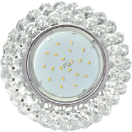 Точечный светильник GX53 H4 Стекло Круг с хрусталиками пр/хром FW53RYECB