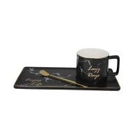 Чашка с блюдцем и ложкой 106-021 250мл