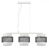 Подвес 8002/3A MODERNI LN24 белый, черный металл/металл, текстиль Е27 3*60W 220V ANIMAISA