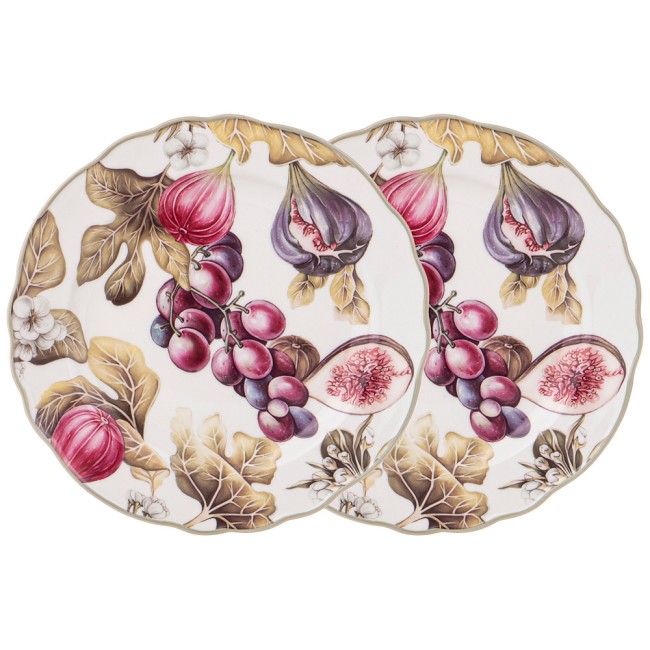 НАБОР ТАРЕЛОК ЗАКУСОЧНЫХ LEFARD "VILLAGE" ИНЖИР 2 ШТ. 20,5 СМ 85-1883