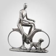 Серебристая Интерьерная Декоративная Фигура BH220844L полистоун