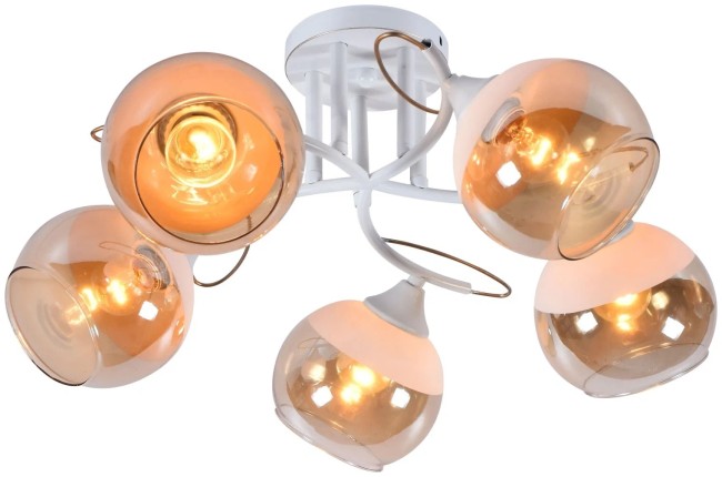 Люстра SVK MDL10012/5 E27*60W Белый/Золото Ø585*240