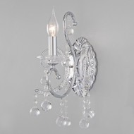 Бра 10096/1 хром/прозрачный хрусталь