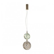 Подвес 5412/13LD L-VISION ODL_EX23 50 золотой/зеленый/св.коричневый металл/стекло 13W 4K CARAMELLA
