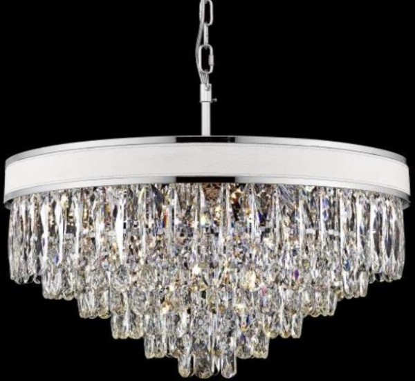 Люстра АЛЬВА ДОННА 87067/450 GD "MODERN" 9/Е14 (корич./кожа)