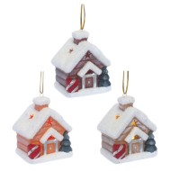 Украшение новогоднее "Домик" с подсветкой L6,5 W5,5 H8 см 753478