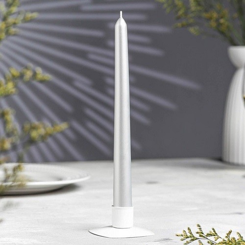 Свеча античная, 2,3*25см, серебро 3035854