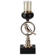 Подсвечник декоративный (без свечи) 9961002 10*7*26см (металл,стекло)