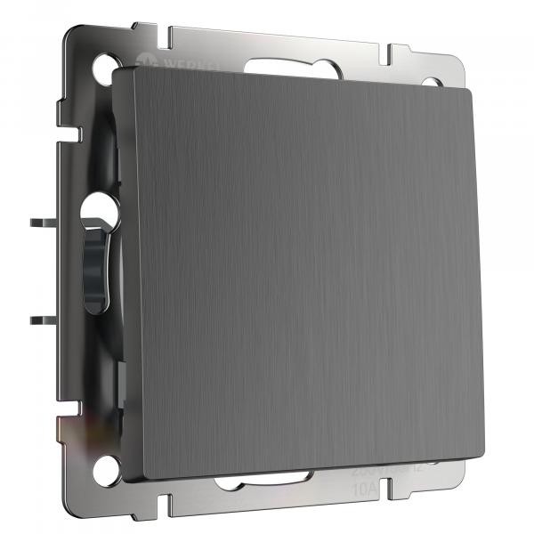 Выключатель одноклавишный графит рифленый W1110004