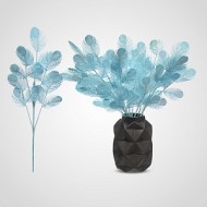 Новогодняя Бирюзовая Декор Ветка в Глиттере 222-65бирюзовый 50 см