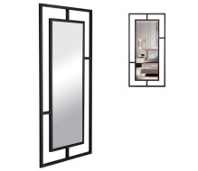 Зеркало интерьерное настенное в прямоугольном корпусе из металла  120*60 см, черн 12060 -Z1 01107399