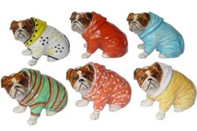 Английский бульдог в одежде 6 см L509