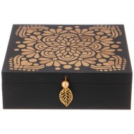 ШКАТУЛКА ДЛЯ ЧАЯ 222-769 КОЛЛЕКЦИЯ "ЭТНИКА" 20*20*6,5 СМ