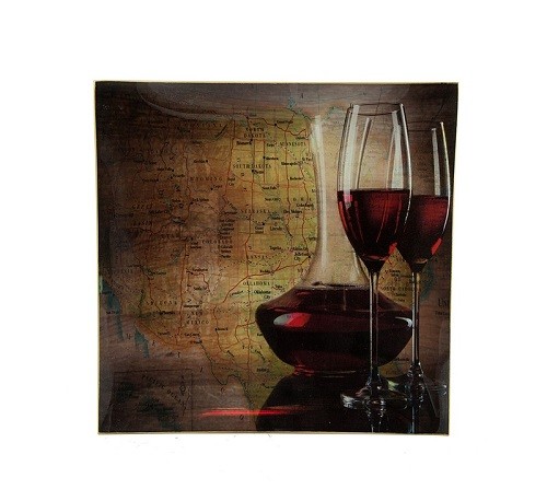 Декоративное блюдо, 27*27см, стекло 34798