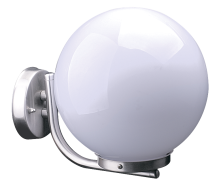 Светильник GPL-062UP E27 60Вт IP44 нержавеющая сталь, плафон-матовый шар PMMA-250мм