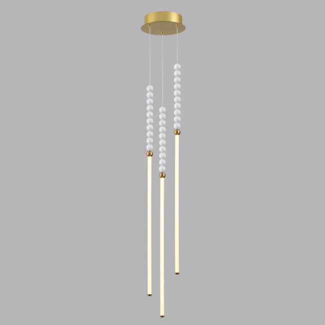 Подвесной светильник 6639/33L HIGHTECH ODL24 161 мет/ант бронз/бел бусы акрил 33W 3000K 220V MONELLA