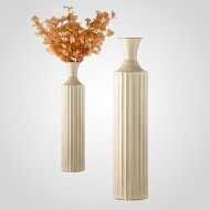 Бежевая Интерьерная Металлическая Напольная  Ваза 71 см SP19TE719A-WHT
