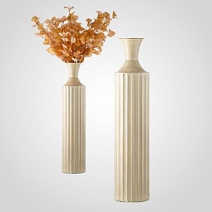Бежевая Интерьерная Металлическая Напольная  Ваза 71 см SP19TE719A-WHT