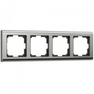 Рамка на 4 поста Metallic глянцевый никель W0041602