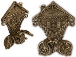 Крючок для обувного рожка "Дом" латунь КРО-11дом