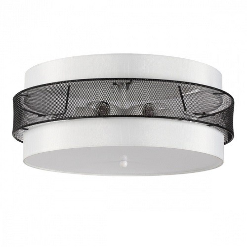 Потолочный светильник 8002/6C MODERNI LN24 белый, черный металл/металл, текстиль Е27 6*60W 220V ANIM