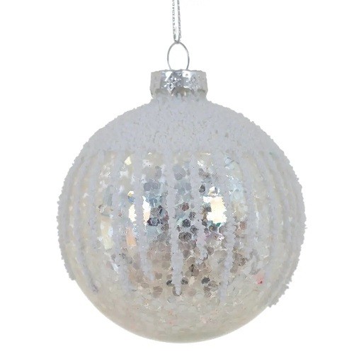 Украшение новогоднее "Шар", 8см, стекло 791323