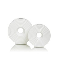 Керамическая ваза Kulma ФЛОРЕНС 397175 белый, керамика, 24х8х25 см