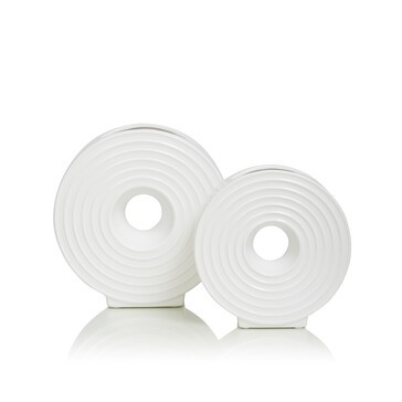 Керамическая ваза Kulma ФЛОРЕНС 397175 белый, керамика, 24х8х25 см