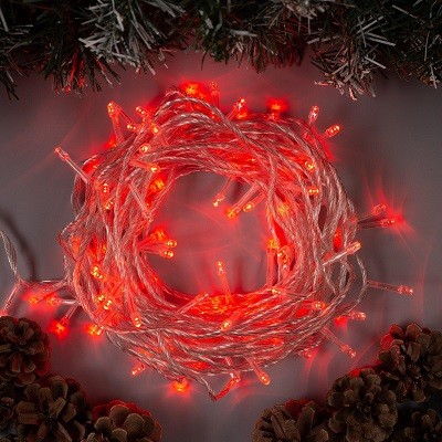 Гирлянда "Нить" 10м, LED-100-220V, красный 3556786