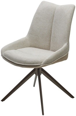 Стул OSKAR 360 гр. поворот.KN01-05 Бежевый/BZ1046-11 Бежевый/Черный каркас (от 2-х штук) 626M05789