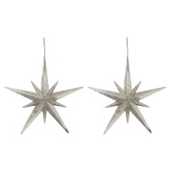 Украшение новогоднее "Звезда" (набор из 2-х), L11,5 W1 H11,5 см 762266