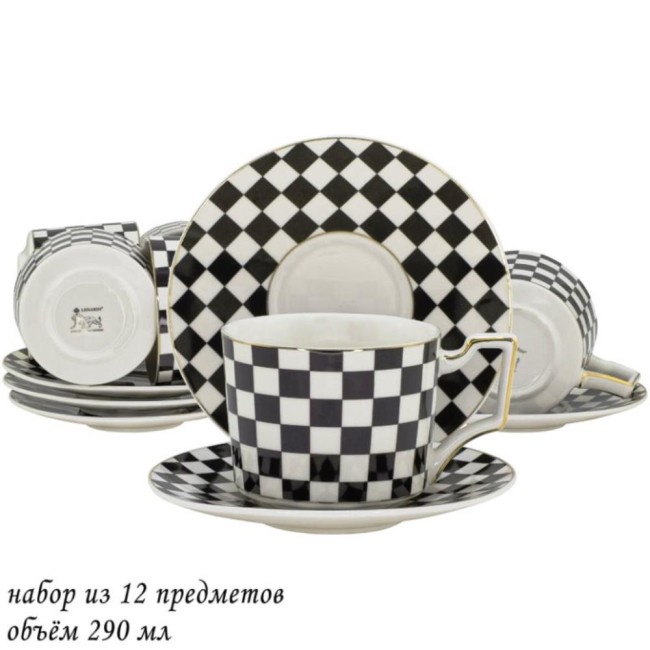 Чайный набор 244-048 12 пр 290 мл фарфор