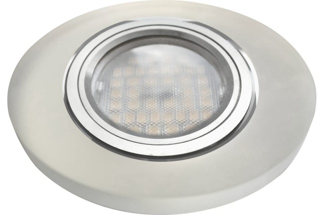 Точечный светильник LD1650 MR16 GU5.3 Стекло Круг подсветка 4K Матовый/Хром SL1650EFF