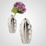 Серебристая ваза "Перо" М 530-4