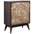 Комод "Маки" - 3 (с 3-мя ящиками) (Каштан,цвет ковки Айвори Мрам зол(АСМзл) ) (арт 11558)
