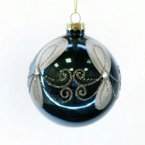 Украшение новогоднее "Шар", 8см, стекло 752524