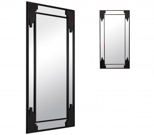 Зеркало интерьерное настенное в прямоугольном корпусе из металла  120*60 см, черн 12061 -Z1 01107403
