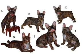 Французский бульдог корич 5см K664