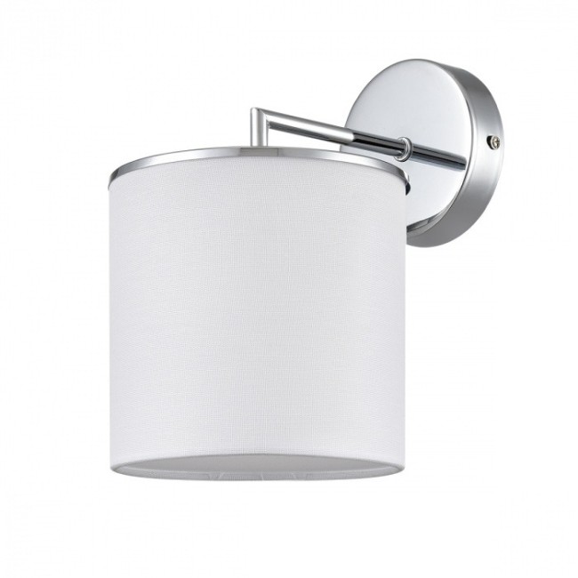 Бра 6591/1W CLASSI LN25 62 хром/белый, металл/текстиль SUNTORI