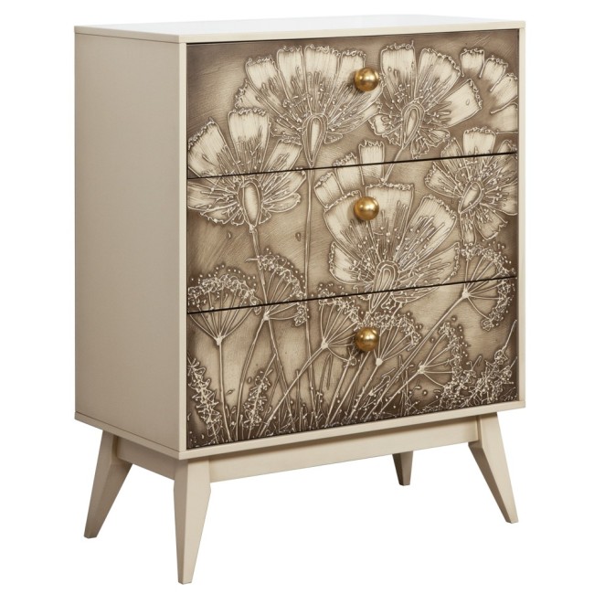 Комод "Маки" - 3 (с 3-мя ящиками) (Айвори,цвет ковки Айвори Мрам зол(АСМзл) ) (арт 11558) Комод "Маки" - 3 (с 3-мя ящиками) (Айвори,цвет ковки Айвори Мрам зол(АСМзл) ) (арт 11558)