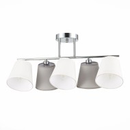 Люстра потолочная СТ ЛЮЧЕ SLE300402-05 Хром/Белый, Серый E14 5*40W