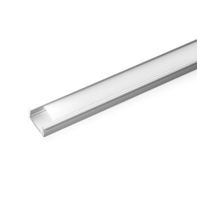 Соединительный профиль CAB262 "накладной" узкий с заглушками серебро, 2м 10267