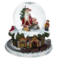 Фигурка "Санта" в шаре, музык., D=10см, 15см 781494