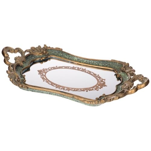 Поднос декоративный коллекция "Рококо" 504-319 42,4х24,6х4,8см полистоун 01044932