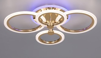 Люстра 3009/2+2B FGD+RGB 72W+13W RGB 3000K-6500K