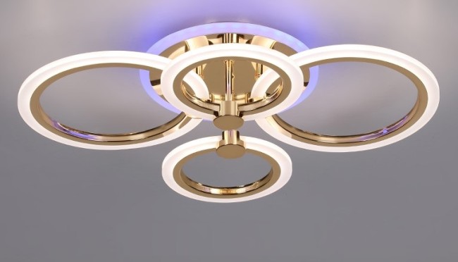 Люстра 3009/2+2B FGD+RGB 72W+13W RGB 3000K-6500K