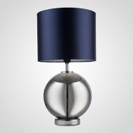 Интерьерная Настольная Стеклянная Лампа c Синим Абажуром 56 см JM7152