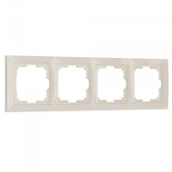 Рамка из пластика на 4 поста Snabb Basic слоновая кость W0042003